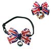 Pet British Flag Bell Collar Bow Cat Teddy Bichon Dog Hanging Sl Jewelry