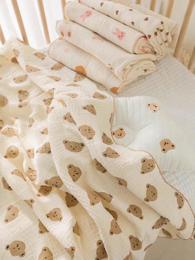 Double-Layer Cotton Gauze Baby Swaddle & Bath Towel Blanket