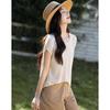 Demana Linen Blend Minimalist Knit Top
