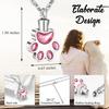abooxiu Paw Print Urn Necklace for Ashes Cremation Necklace for Pet Ashes Stainless Steel Ash Necklace Memorial Ash Holder