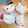 Kawaii Hello Kitty Keychain Cute Sanrio Cartoon Plush Soft Stuffed Doll Bag Key Ring Pendant Women Girls Birthday Gift