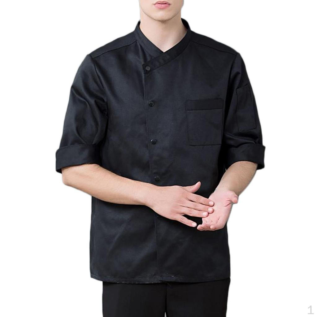 3/4 Sleeve Jacket Kitchen Cook Coat Uniforms Unisex