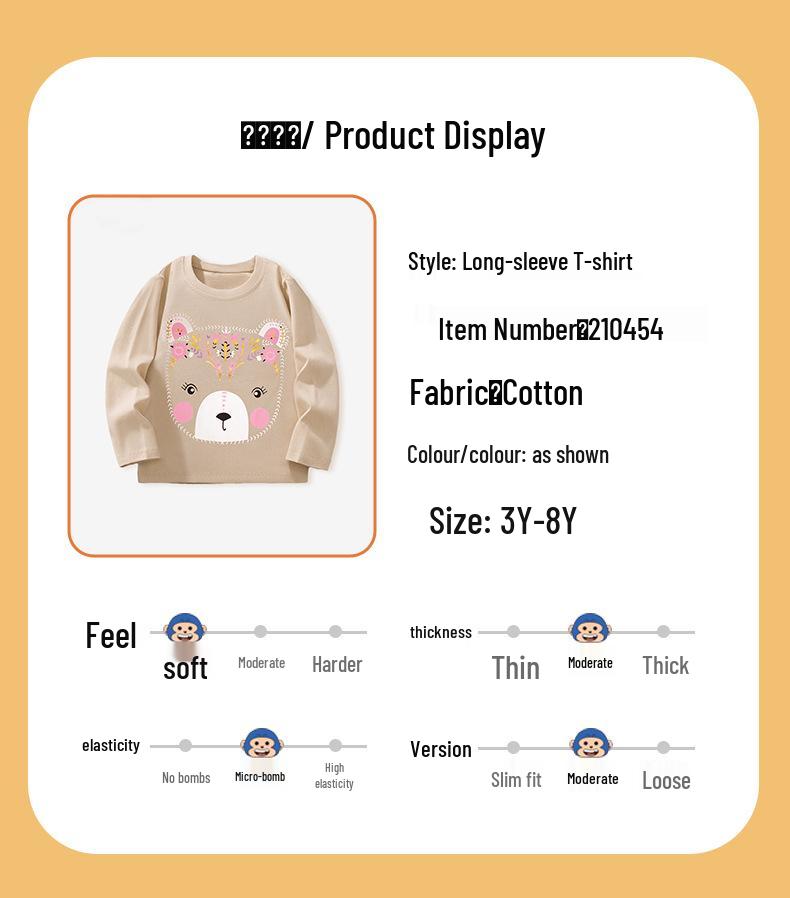 2025 Herbst/Winter Mädchen Strick Langarm Teddybär Cartoon Oberteil