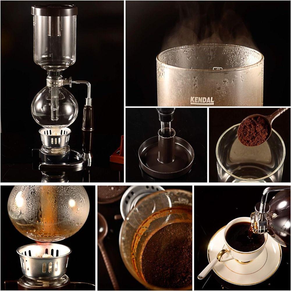 3/5 Cups Vacuum Coffee Brewer Vintage Coffee Machines Durable Coffee Pot Office