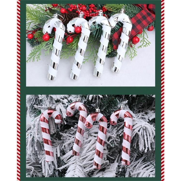 Decorative Accessories Candy Canes Ornament Durable Plastic Christmas Tree Decorations For Holiday Homes Party