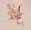 Harvest Wheat Ear Pin - Elegant and Graceful Crystal Brooch with Small Design Touch - Uncommon Pin for Special Occasions
