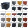 Unstuffed Pouf Cover No Filling Cushion Cover Oil Wax Leather Footstool Lazy Floor Futon Bedroom Decor Foot Stool Ottoman Cover