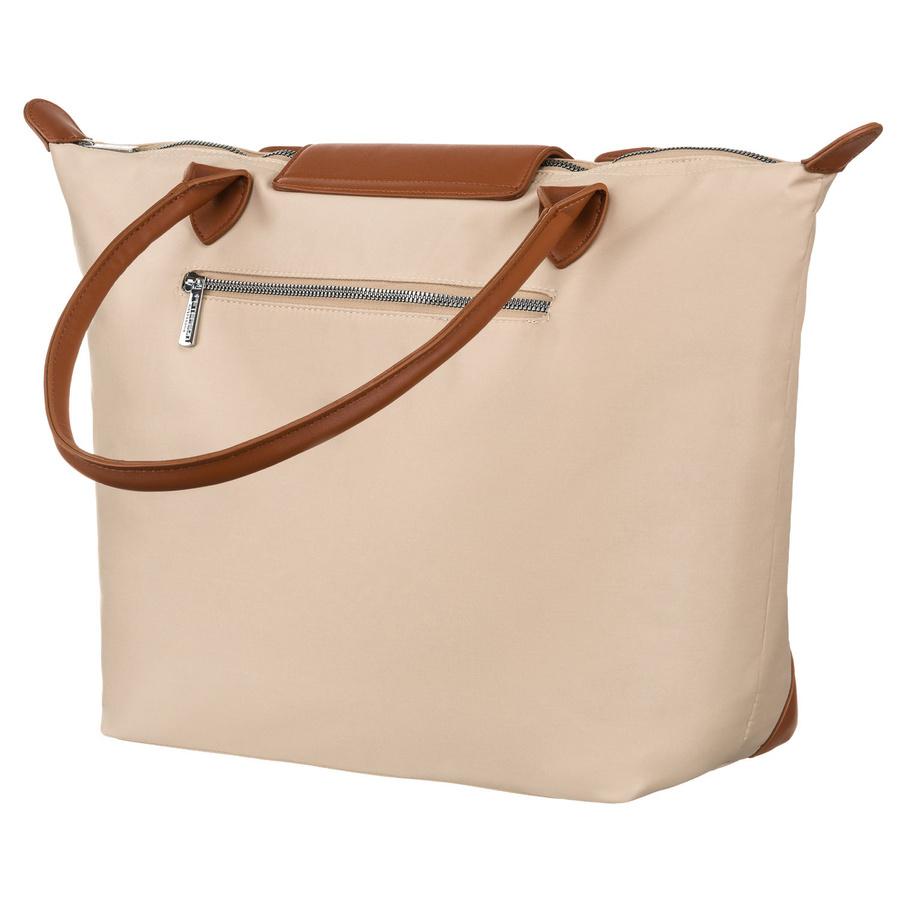 Beige Damen-Shopper aus Polyester, mit zwei Henkeln - Peterson