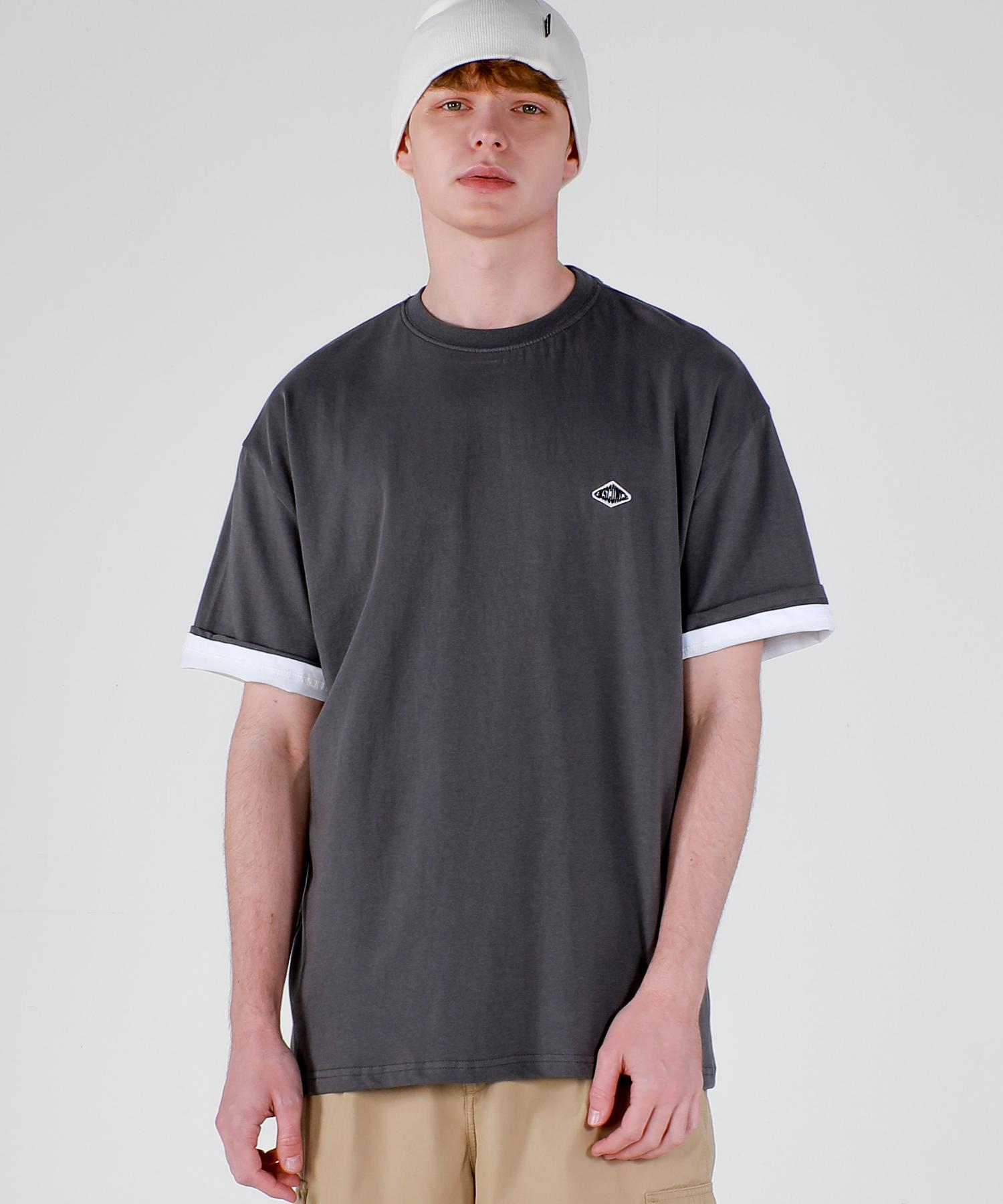 Iesn Ensconce Point Wappen Oversized T-Shirt Gray L