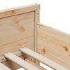 Brown Bed Frame with Headboard 80 x 200 cm Engineered Wood