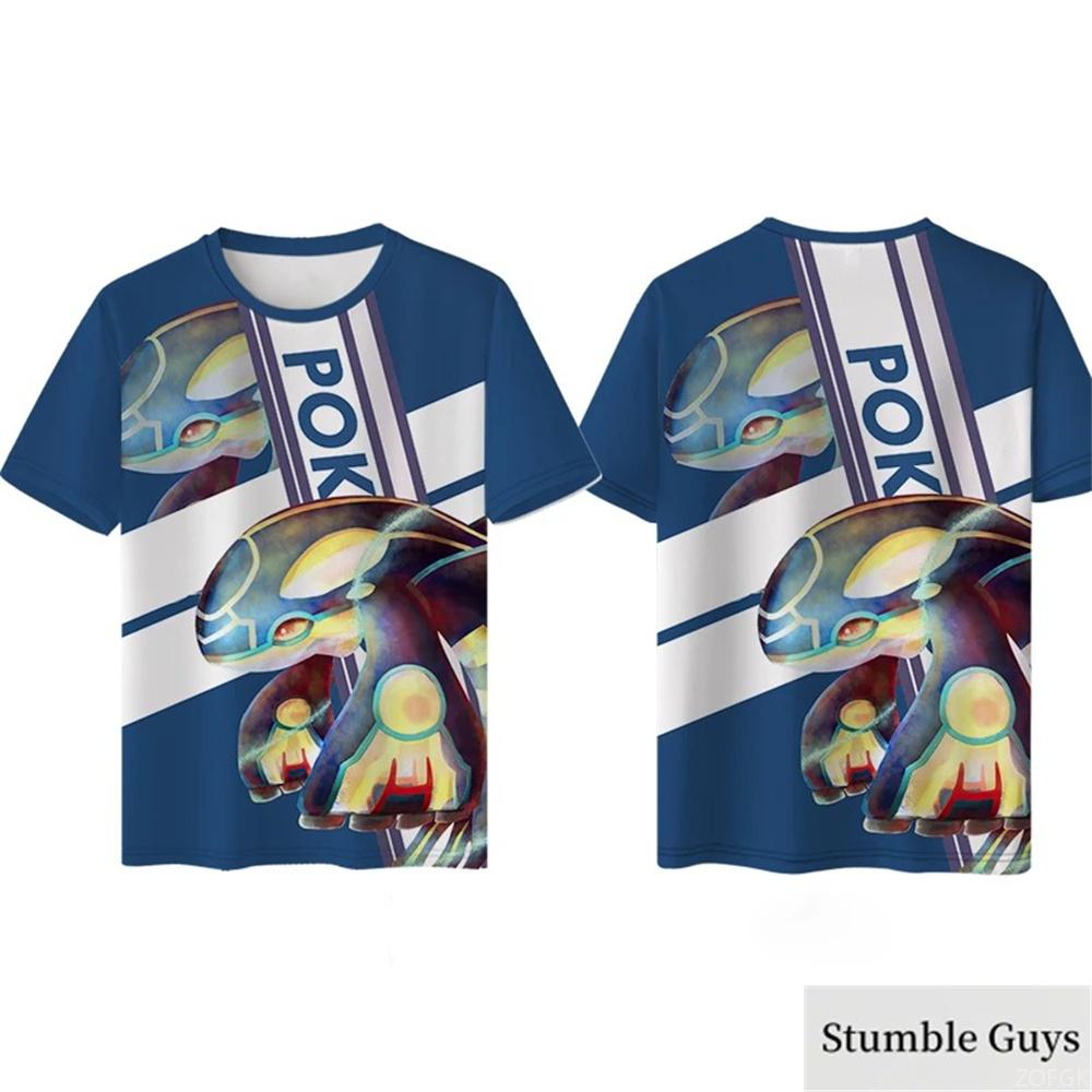 Pokemon Summer Cartoon Fashion 3D Print T-shirt Kids Boys Girls Pikachu T-shirts Kids Harajuku Cute Clothing Men Women Clothes