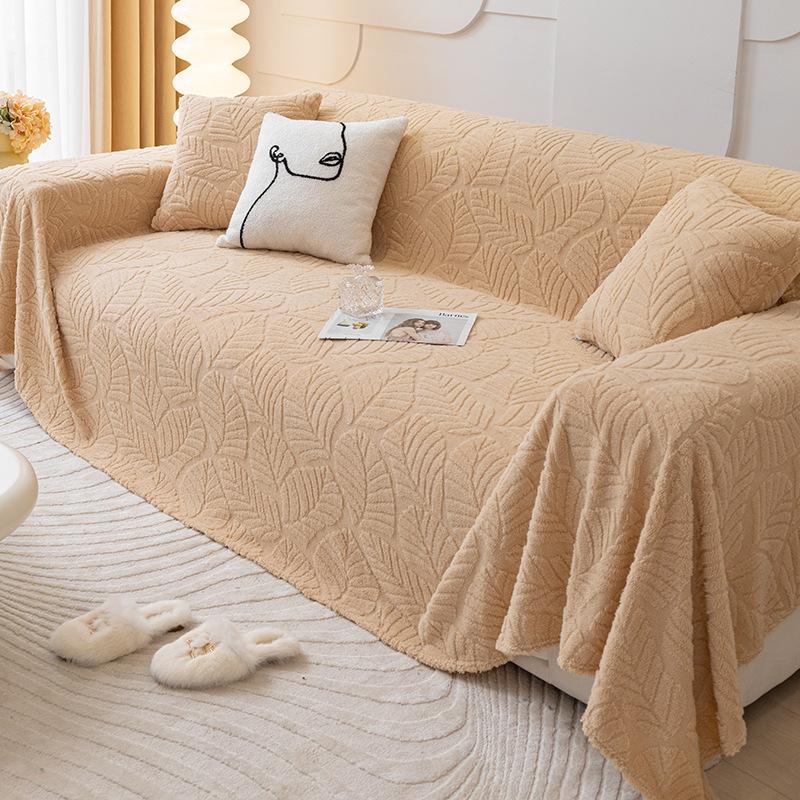 Anti-Scratching Sofa Cover Cloth Ins Style Sofa Towel Winter Plush Sofa Cover All-Inclusive Universal Sofa Cover Full Covered