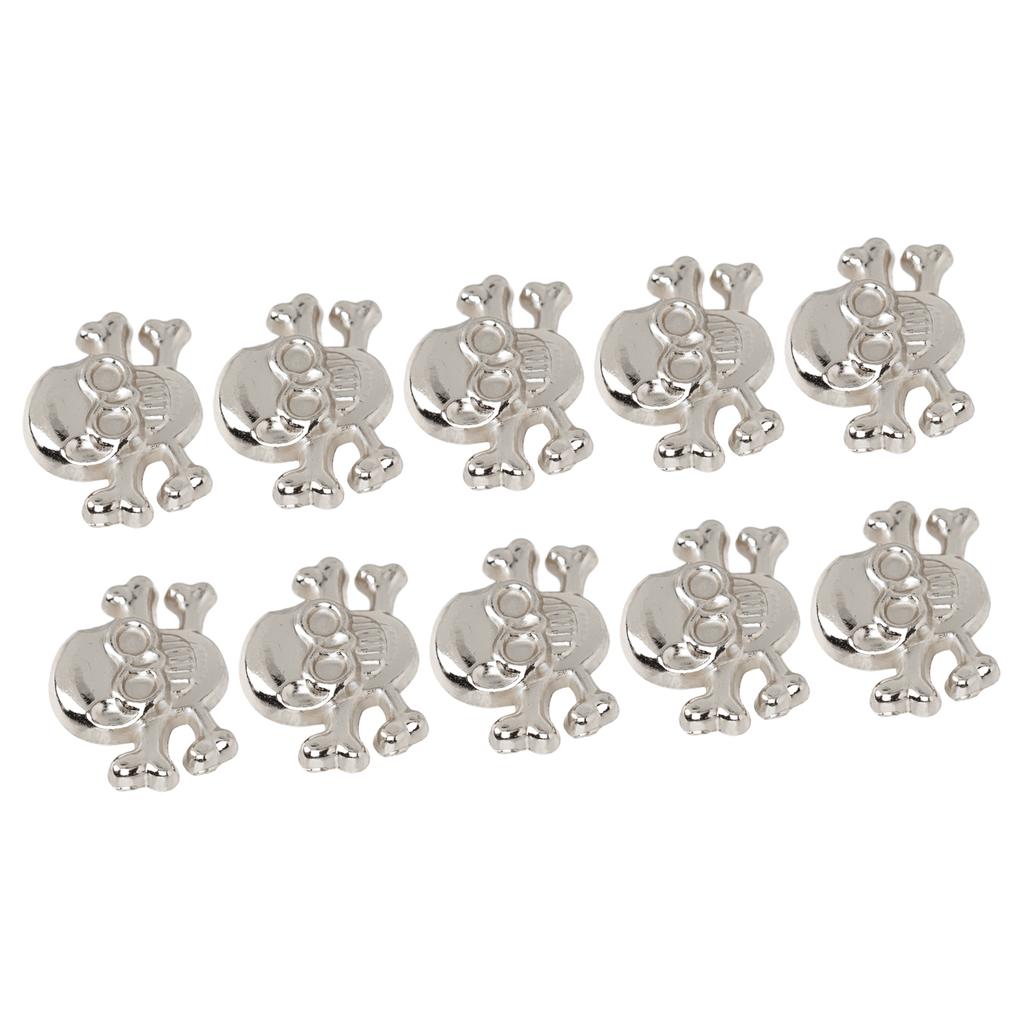 50 Sets Skull Rivets Gothic Style Beautiful Fashionable DIY Rivet Accessories for Making Shoes Belts Silver