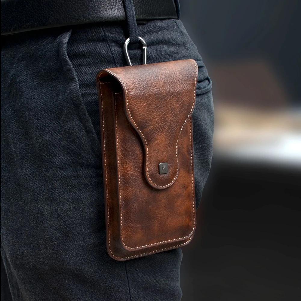 Mobile Phone Pouch Bag Case Universal PU Double-layer Protective Waist Bag Belt Clip Sleeve Multi Purpose Protective Phone Cover