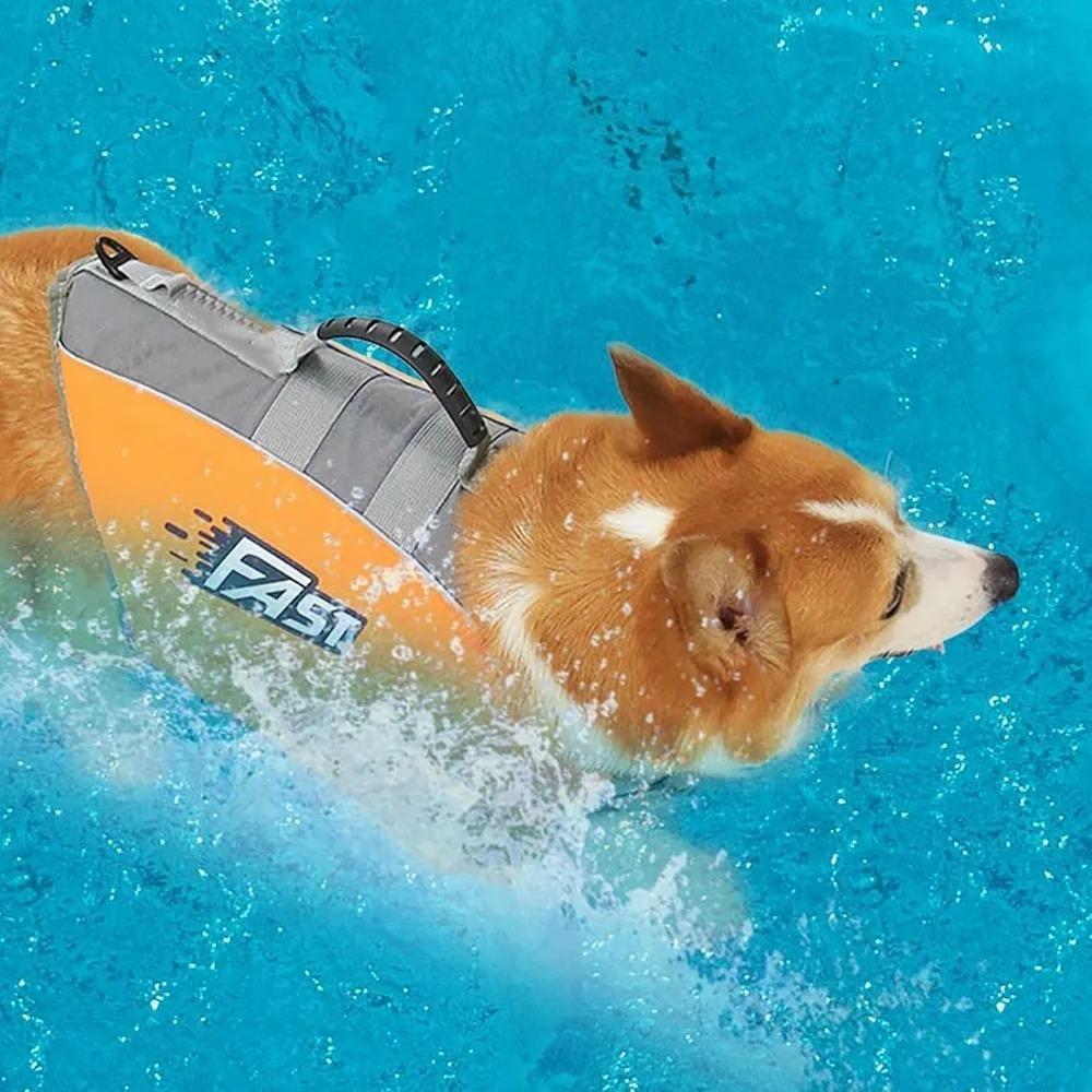 Reflective Dog Safety Vest Super Buoyancy Dog Life-Saving Clothes Pet Clothes  Summer Pool