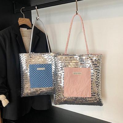 Fashion Advanced Sense Sequin Women's Shoulder Bags Large Capacity Shopper Bags for Women Versatile Tote Bag KTB