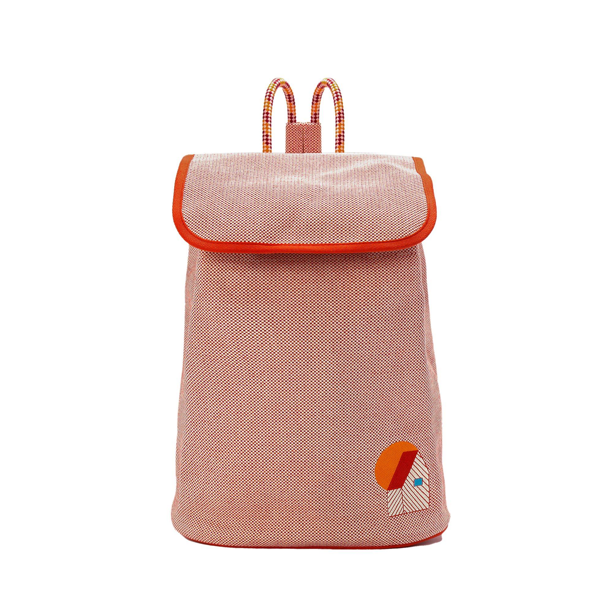 HERMES Canvas Backpack Women`s Orange &