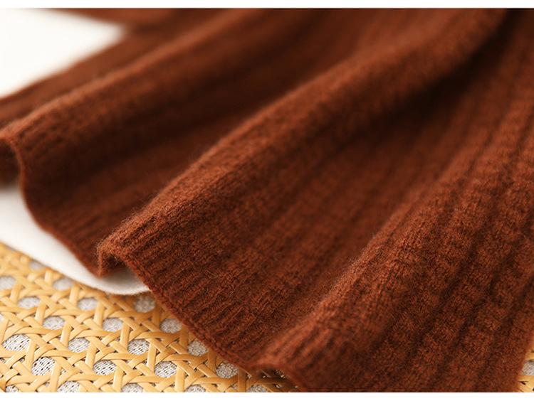Women's 100% Pure Cashmere Scarf - Autumn/Winter Wheat Ear Knit, High-Grade Korean Style, Versatile, and Warm.