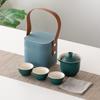 Business Gifts Travel Tea Set Kuaike Cup One Pot Three Cups Portable Cover Bowl Small Set Outdoor High-end Kung Fu Set