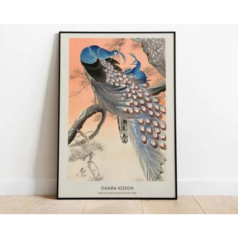 Hasui Kawase Osaka Vintage Japanese Art  Koi Carps Peacock Snowy Scenery Poster Wall Pictures Canvas Painting for Room Home Deco