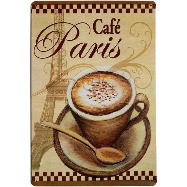 Vintage Drink Coffee Metal Tin Sign  Wall Decoration Plaque for Man Cave Home Cafe Garden Club Bar  Retro Iron Art Poster