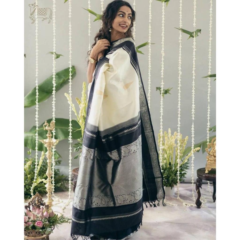 Royal Elegance Soft Lichi Silk Saree – Timeless Jacquard Beauty