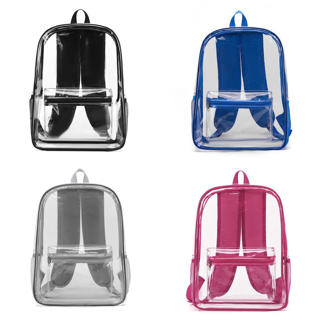 Pvc Transparent Sport Backpack With Waterproof Design For Outdoor Travel And Casual Use