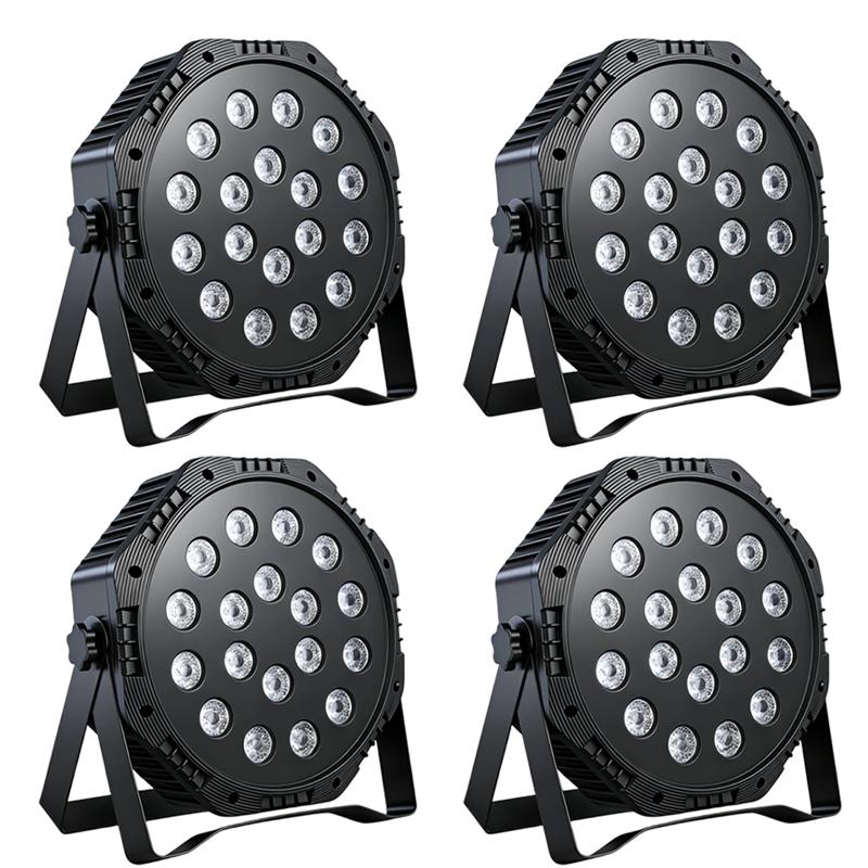 USB 5V 18LED RGB Stage Par Light With Remote Control Sound Activated Multicolor Uplight For Family Party Pub Club Disco Decor