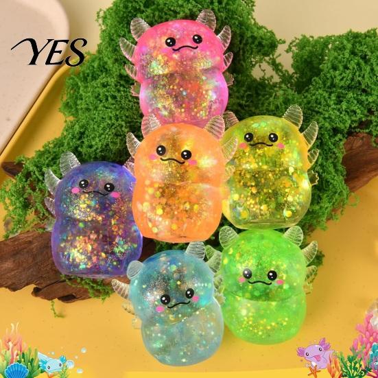 Stress Relief Toy Axolotl Squeeze Set, Toys for Adults Kids, Soft TPR Slow Rising Sensory Balls Anxiety Relief, Classroom Prizes Birthday Gifts