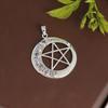 Moonstone Pendant, Moon Star Silver Pendant, Silver Charm Jewelry, 925 Sterling Silver Handmade Jewelry Ap7117