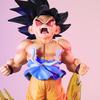 19cm Bandai Dragon Ball Kaiyuan Series Glossy Brunette Super Four Goku Model Wukong Animation Ornament Birth SHK NO.2 PVC Round Sensory Compression