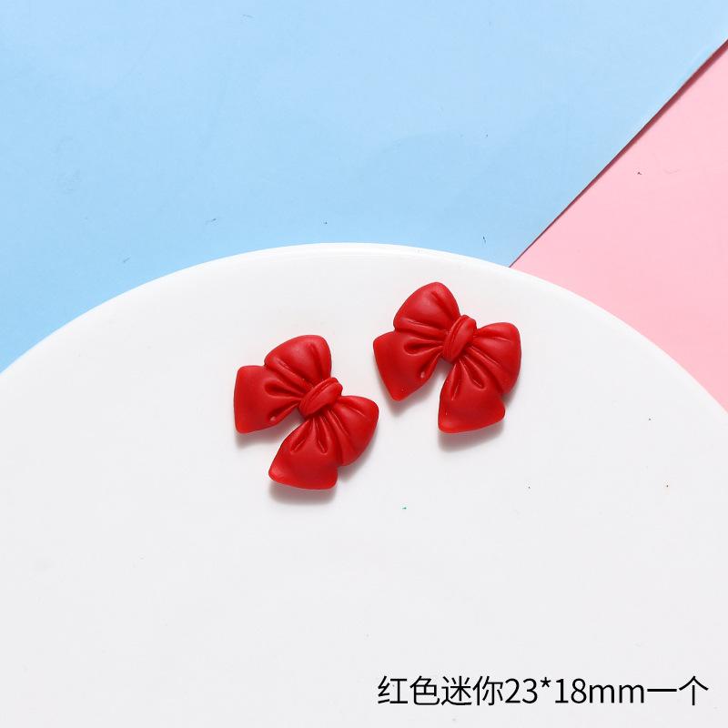Simulation Bow Resin Accessories,10pcs Frosted Bow Tie DIY Handmade Mobile Phone Case Accessories,Material Package Accessories.