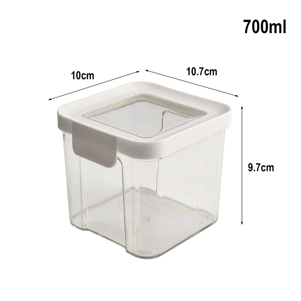 Clear Plastic Food Storage Containers Airtight Kitchen Canisters for Pasta Coffee Tea Stay Fresh with Locking Lids