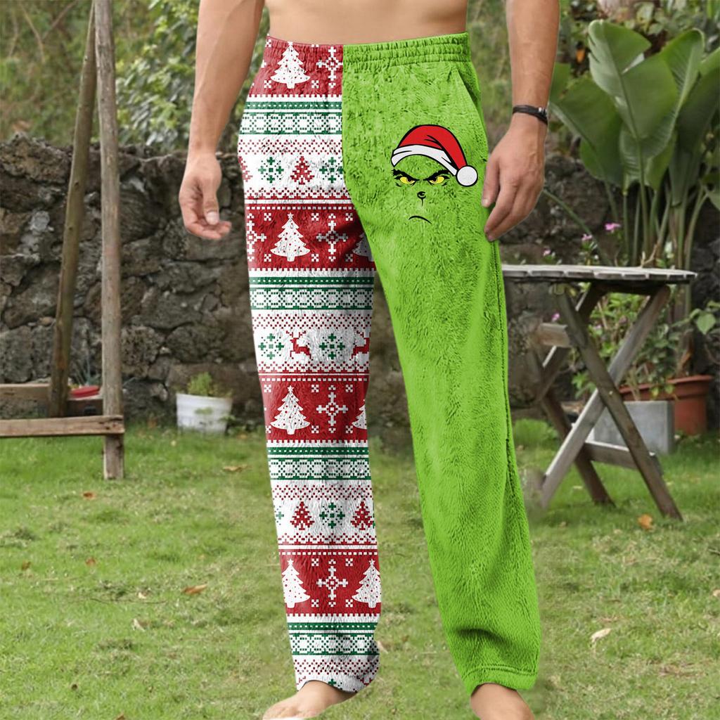 Men's Allover Printed Home Pants Sleeping Pajama Pants Long Pants Pajama Pants
