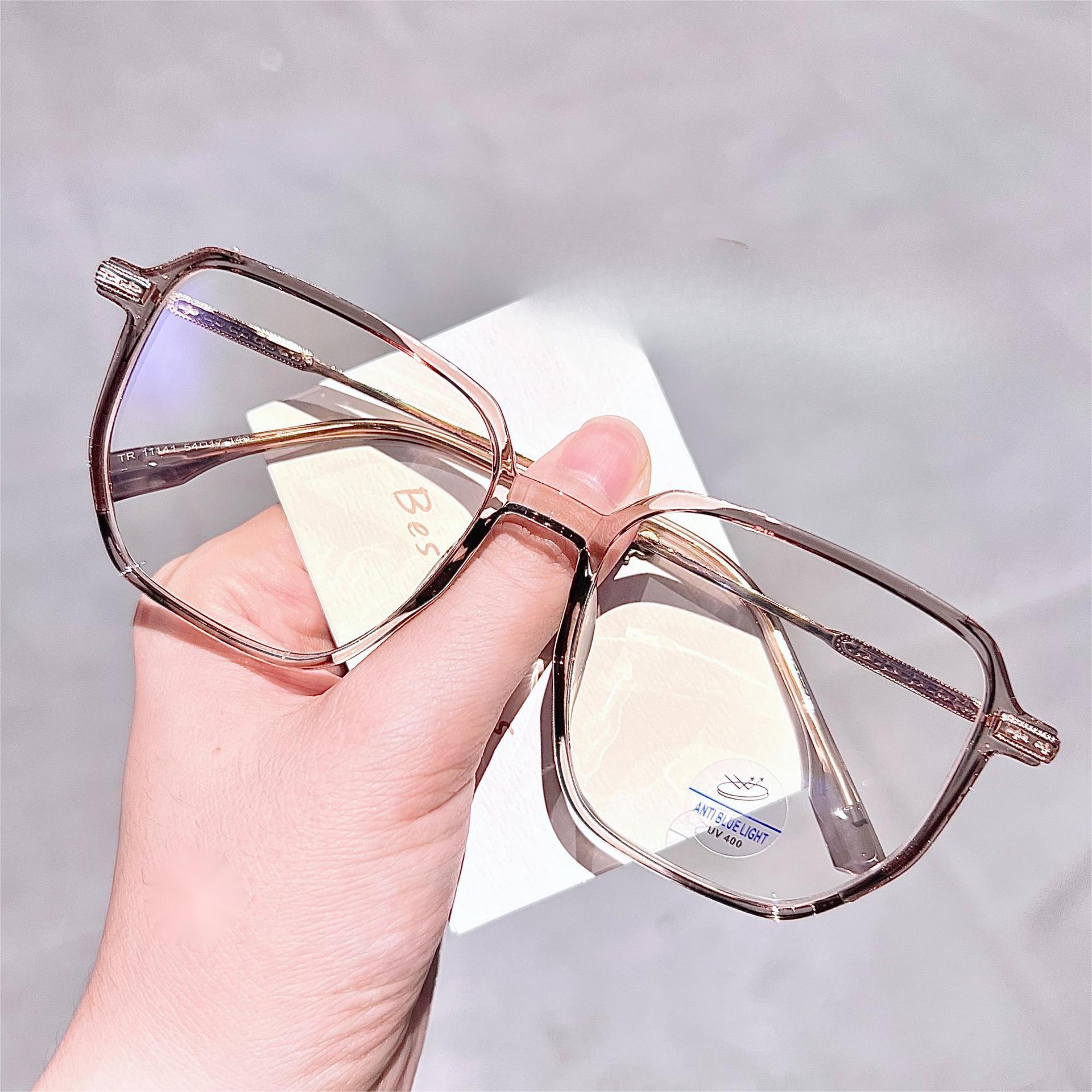 

Модная оправа для очков со стразами, женская высококачественная ультралегкая оправа для очков, мужские очки для близорукости, роскошное антисинее плоское зеркало. Blue light prevention