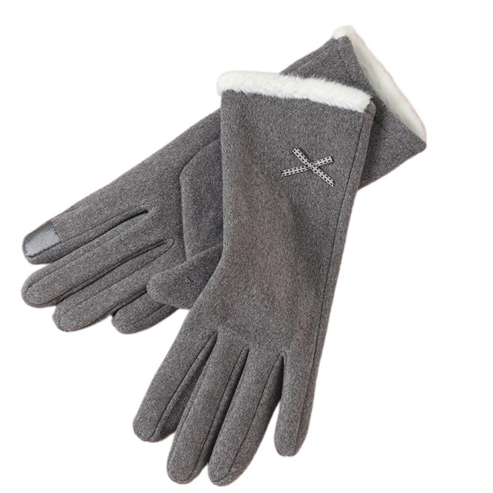 Thicken Warm Gloves with Warm Lining Ski Gloves Full Fingered Gloves For Outdoor Sport Running