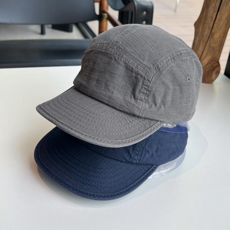 Berretto Giapponese a Visiera Corta Monocolore Asciugatura Rapida Lavato Uomo Donna Nuovo Traspirante Street Morbido Top Berretto da Baseball a Visiera Corta