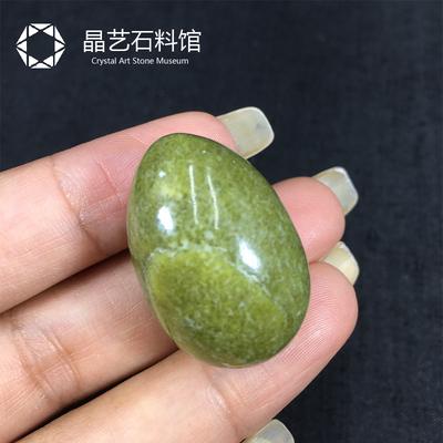Natural 30mm Agate Stone Polished Smooth Oval Shape Handheld Gemstone for Collection and Display