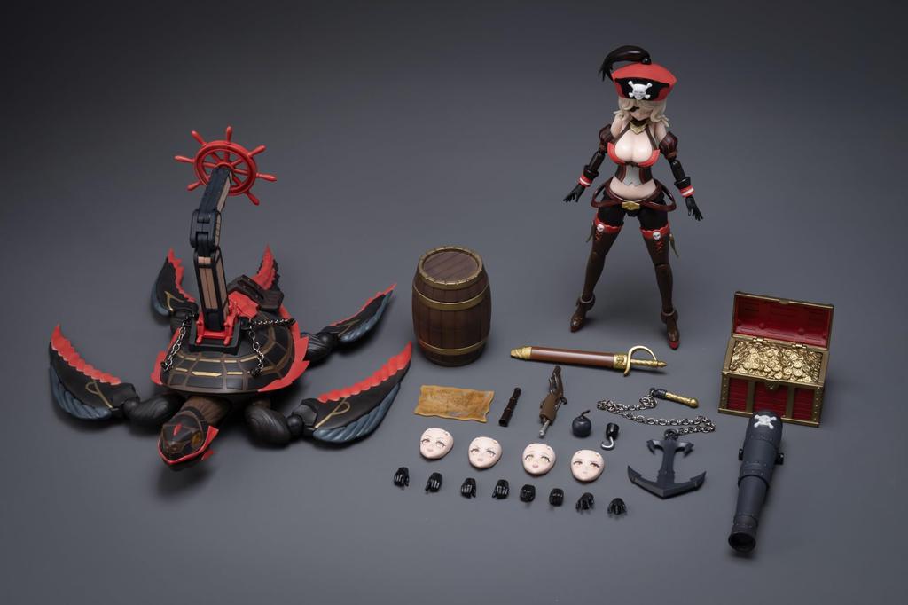 Border Model Pirate Captain Queen Anne Plastic Model BA003 Approximately 17cm Tall Non-Scale Pre-Colored (Person)