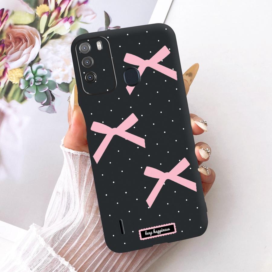Case for Itel Vision 1 Pro Matte Soft Silicone Black butterfly  Shockproof Phone Bags For ItelS16 S 16 Vision1pro  Back Covers