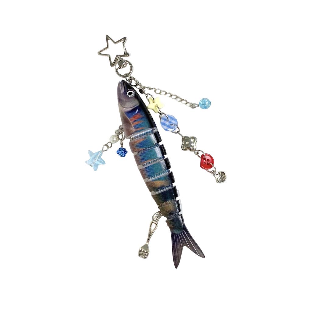 Accessorio Pesce Realistico Portachiavi alla Moda Texture Resina Portachiavi Pesce Adatto per Feste e Abbigliamento Casual