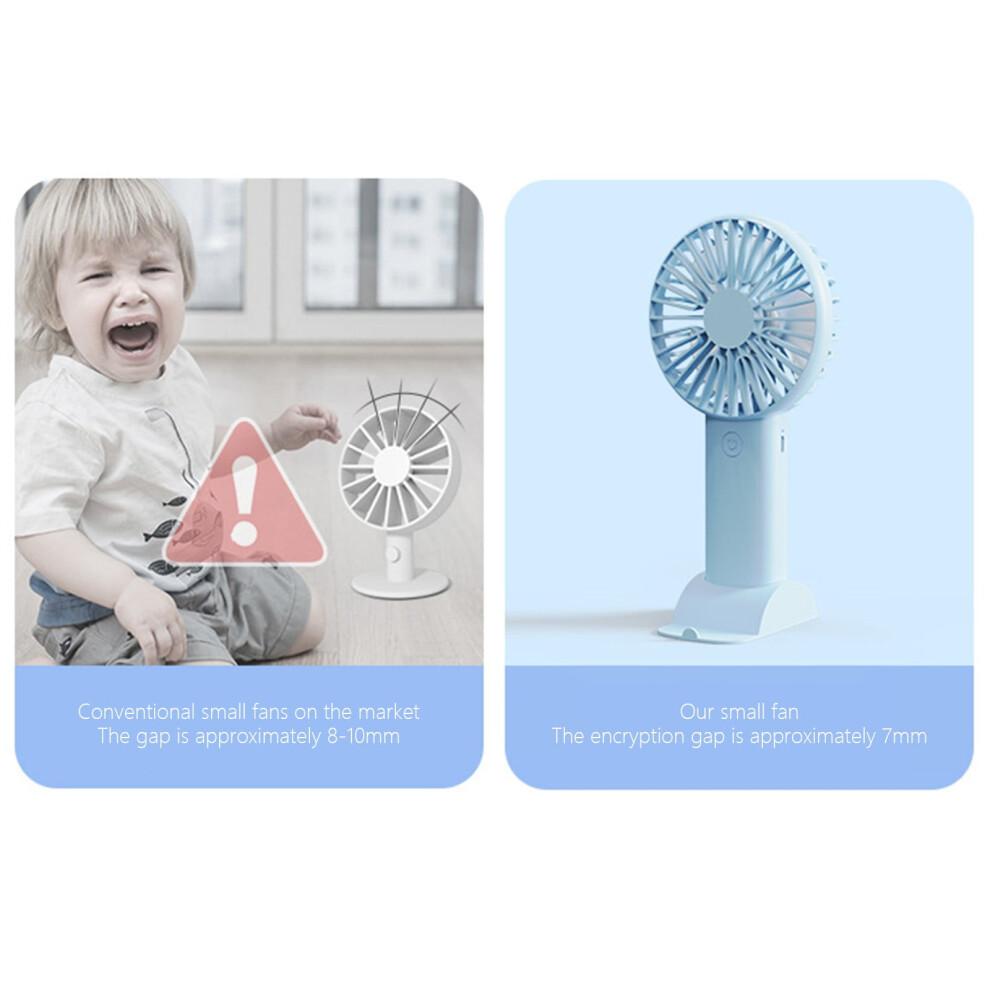 Mini-Handventilator, USB-wiederaufladbar & batteriebetrieben, tragbarer Taschenventilator für Outdoor/Reisen – Kompatibel mit USB-C-Ladegeräten