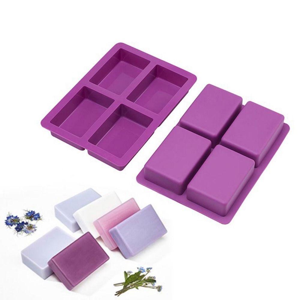 DIY Crafts Silicone Soap Molds Rectangular Shape Rectangle Soap Mold  Ice Cream Making