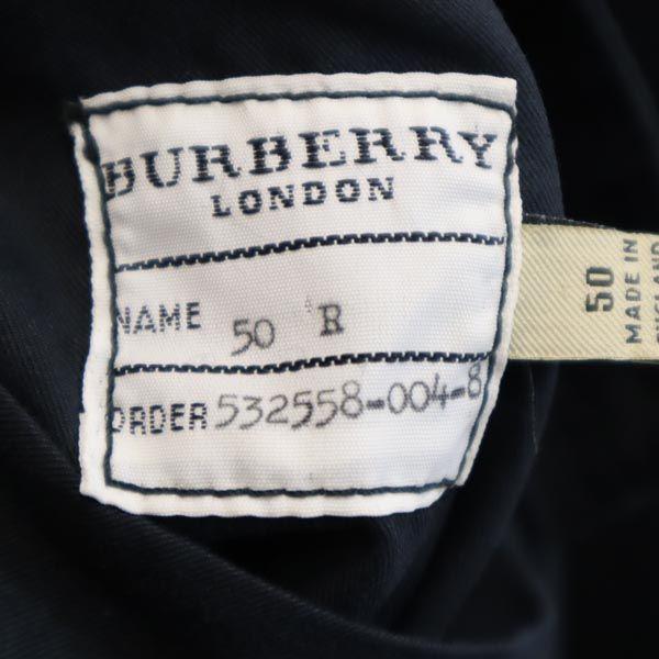 BURBERRY Made in the UK Stainless collar coat 50 Navy Waist belt Men's Used