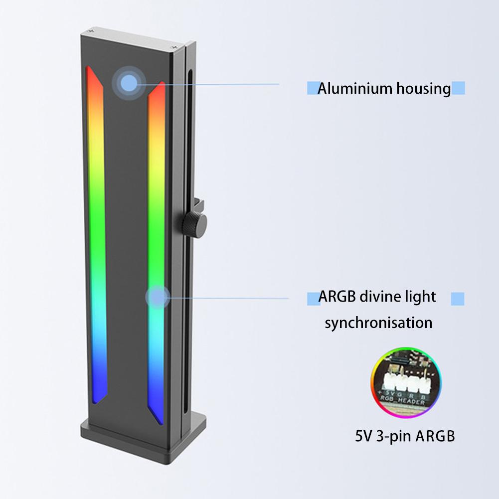 Magnetic GPU Holder Video Card Support Stand For Computer Case Aluminum Alloy Gaphics Card Bracket 5V 3PIN RGB ARGB Aura Sync