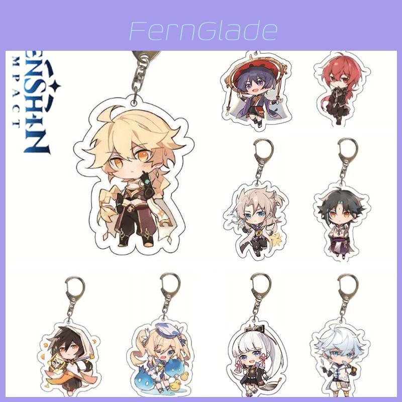 Genshin Impact Zhongli Kazuha Figure Keychain Bag Pendant Gift Anime High Quality
