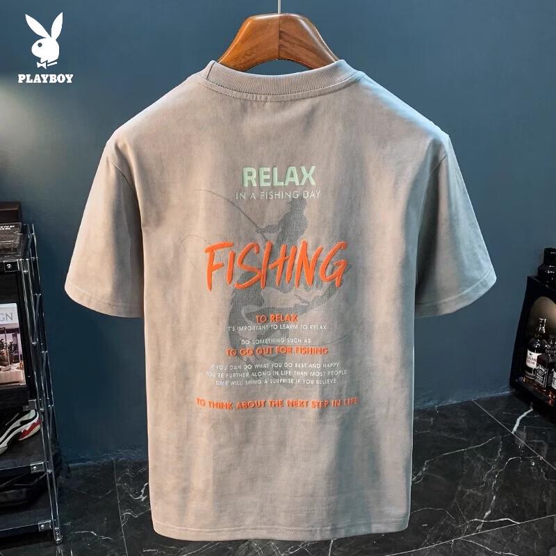 Playboy Men s Vintage Distressed Print Short Sleeve T-Shirt L