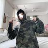 2020 Retro Harajuku Camouflage Sweatshirt: Men's Loose Korean Style Versatile Jacket