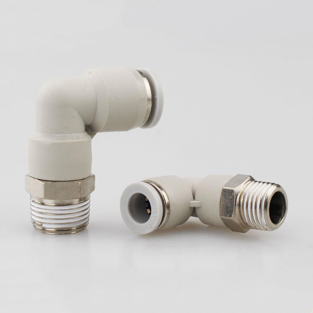 1/8" 1/4" 3/8" 1/2" BSP Male X 4 6 8 10 12 14 16 Mm Tube Elbow Brass Pneumatic Air Fittings Push In Connector For Air Compressor