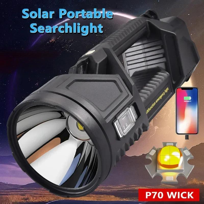 

Powerful XHP70 LED Work Light USB Rechargeable Searchlight Handheld Flashlight Spotlight Waterproof Camping Light Lantern S